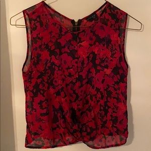 Sheer floral top